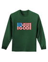 One Nation Under God Adult Long Sleeve Dark T-Shirt-TooLoud-Dark-Green-Small-Davson Sales