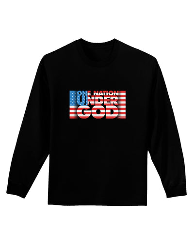 One Nation Under God Adult Long Sleeve Dark T-Shirt-TooLoud-Black-Small-Davson Sales