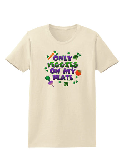 Only Veggies On My Plate Womens T-Shirt-Womens T-Shirt-TooLoud-Natural-X-Small-Davson Sales