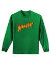 Onomatopoeia BAMM Adult Long Sleeve Dark T-Shirt-TooLoud-Kelly-Green-Small-Davson Sales