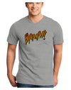 Onomatopoeia BAMM Adult V-Neck T-shirt-Mens V-Neck T-Shirt-TooLoud-HeatherGray-Small-Davson Sales