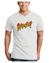 Onomatopoeia BAMM Adult V-Neck T-shirt-Mens V-Neck T-Shirt-TooLoud-White-Small-Davson Sales