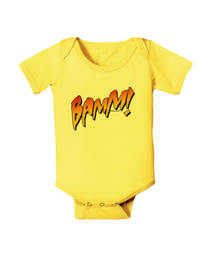 Onomatopoeia BAMM Baby Romper Bodysuit-Baby Romper-TooLoud-Yellow-06-Months-Davson Sales