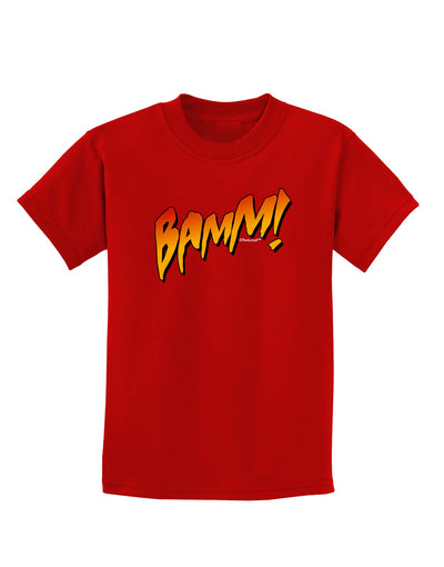 Onomatopoeia BAMM Childrens Dark T-Shirt-Childrens T-Shirt-TooLoud-Red-X-Small-Davson Sales