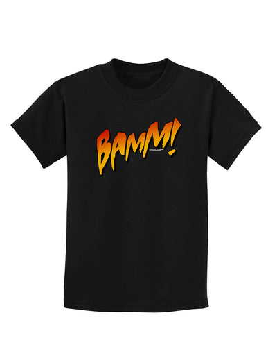 Onomatopoeia BAMM Childrens Dark T-Shirt-Childrens T-Shirt-TooLoud-Black-X-Small-Davson Sales