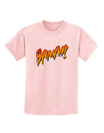 Onomatopoeia BAMM Childrens T-Shirt-Childrens T-Shirt-TooLoud-PalePink-X-Small-Davson Sales