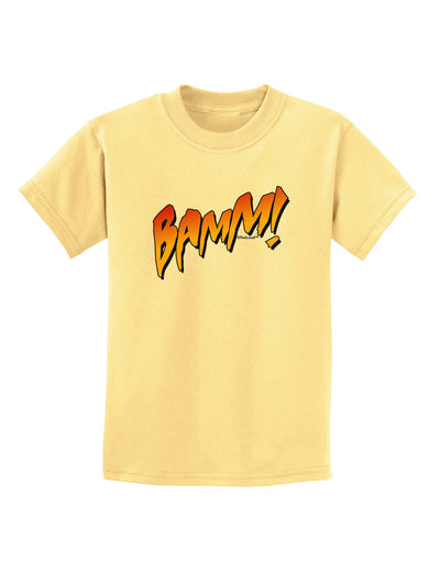 Onomatopoeia BAMM Childrens T-Shirt-Childrens T-Shirt-TooLoud-Daffodil-Yellow-X-Small-Davson Sales