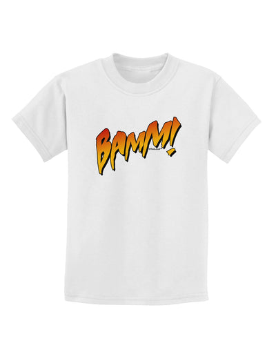 Onomatopoeia BAMM Childrens T-Shirt-Childrens T-Shirt-TooLoud-White-X-Small-Davson Sales