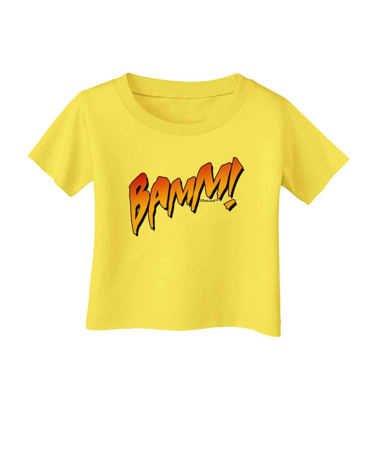 Onomatopoeia BAMM Infant T-Shirt-Infant T-Shirt-TooLoud-Yellow-06-Months-Davson Sales