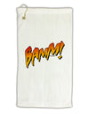 Onomatopoeia BAMM Micro Terry Gromet Golf Towel 11&#x22;x19-Golf Towel-TooLoud-White-Davson Sales