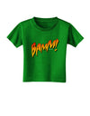 Onomatopoeia BAMM Toddler T-Shirt Dark-Toddler T-Shirt-TooLoud-Clover-Green-2T-Davson Sales