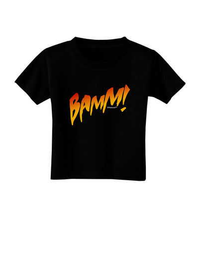 Onomatopoeia BAMM Toddler T-Shirt Dark-Toddler T-Shirt-TooLoud-Black-2T-Davson Sales