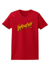 Onomatopoeia BAMM Womens Dark T-Shirt-TooLoud-Red-X-Small-Davson Sales