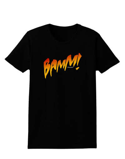 Onomatopoeia BAMM Womens Dark T-Shirt-TooLoud-Black-X-Small-Davson Sales