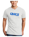 Onomatopoeia CRUNCH Adult V-Neck T-shirt-Mens V-Neck T-Shirt-TooLoud-White-Small-Davson Sales