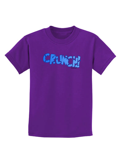 Onomatopoeia CRUNCH Childrens Dark T-Shirt-Childrens T-Shirt-TooLoud-Purple-X-Small-Davson Sales