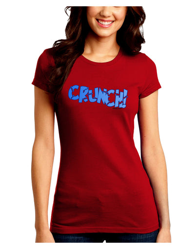 Onomatopoeia CRUNCH Juniors Crew Dark T-Shirt-T-Shirts Juniors Tops-TooLoud-Red-Juniors Fitted Small-Davson Sales