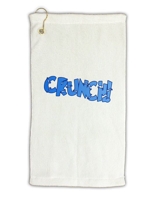 Onomatopoeia CRUNCH Micro Terry Gromet Golf Towel 11"x19-Golf Towel-TooLoud-White-Davson Sales