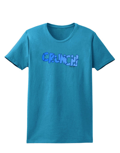 Onomatopoeia CRUNCH Womens Dark T-Shirt-TooLoud-Turquoise-X-Small-Davson Sales