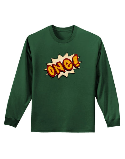 Onomatopoeia One Birthday Adult Long Sleeve Dark T-Shirt-TooLoud-Dark-Green-Small-Davson Sales