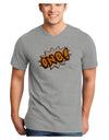 Onomatopoeia One Birthday Adult V-Neck T-shirt-Mens V-Neck T-Shirt-TooLoud-HeatherGray-Small-Davson Sales