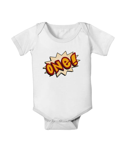 Onomatopoeia One Birthday Baby Romper Bodysuit-Baby Romper-TooLoud-White-06-Months-Davson Sales