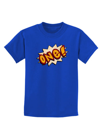 Onomatopoeia One Birthday Childrens Dark T-Shirt-Childrens T-Shirt-TooLoud-Royal-Blue-X-Small-Davson Sales