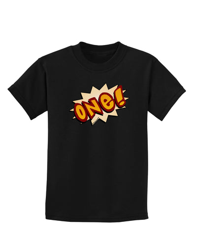 Onomatopoeia One Birthday Childrens Dark T-Shirt-Childrens T-Shirt-TooLoud-Black-X-Small-Davson Sales