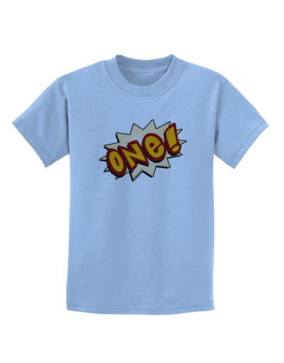 Onomatopoeia One Birthday Childrens T-Shirt-Childrens T-Shirt-TooLoud-Light-Blue-X-Small-Davson Sales