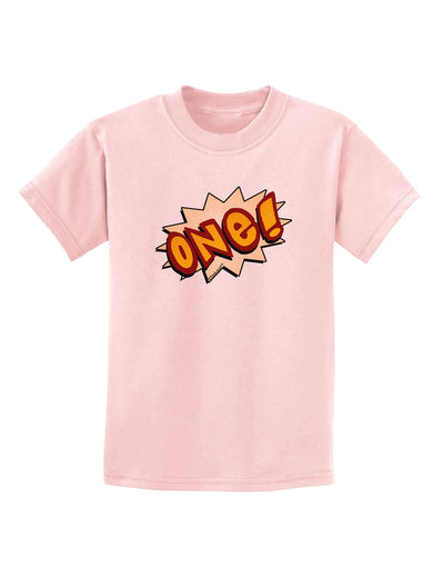 Onomatopoeia One Birthday Childrens T-Shirt-Childrens T-Shirt-TooLoud-PalePink-X-Small-Davson Sales