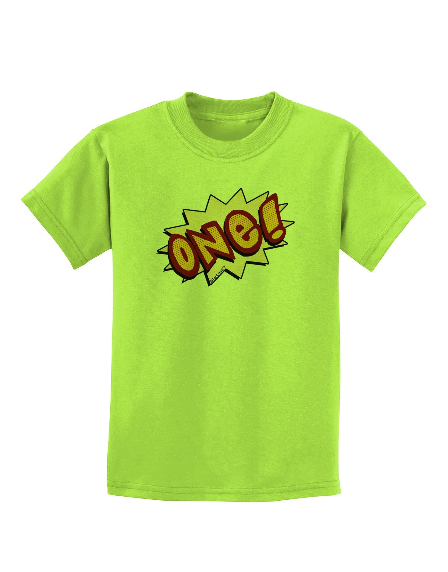 Onomatopoeia One Birthday Childrens T-Shirt-Childrens T-Shirt-TooLoud-Lime-Green-X-Small-Davson Sales