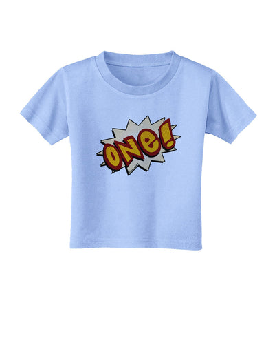 Onomatopoeia One Birthday Toddler T-Shirt-Toddler T-Shirt-TooLoud-Aquatic-Blue-2T-Davson Sales