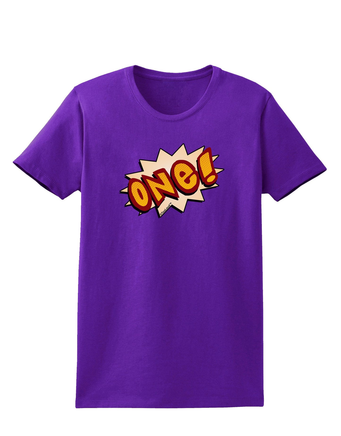 Onomatopoeia One Birthday Womens Dark T-Shirt-TooLoud-Purple-X-Small-Davson Sales