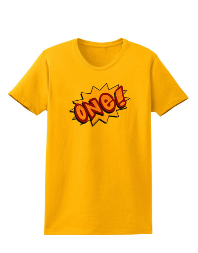 Onomatopoeia One Birthday Womens T-Shirt-Womens T-Shirt-TooLoud-Gold-X-Small-Davson Sales