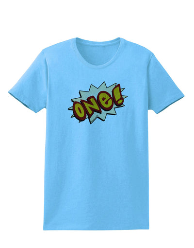 Onomatopoeia One Birthday Womens T-Shirt-Womens T-Shirt-TooLoud-Aquatic-Blue-X-Small-Davson Sales