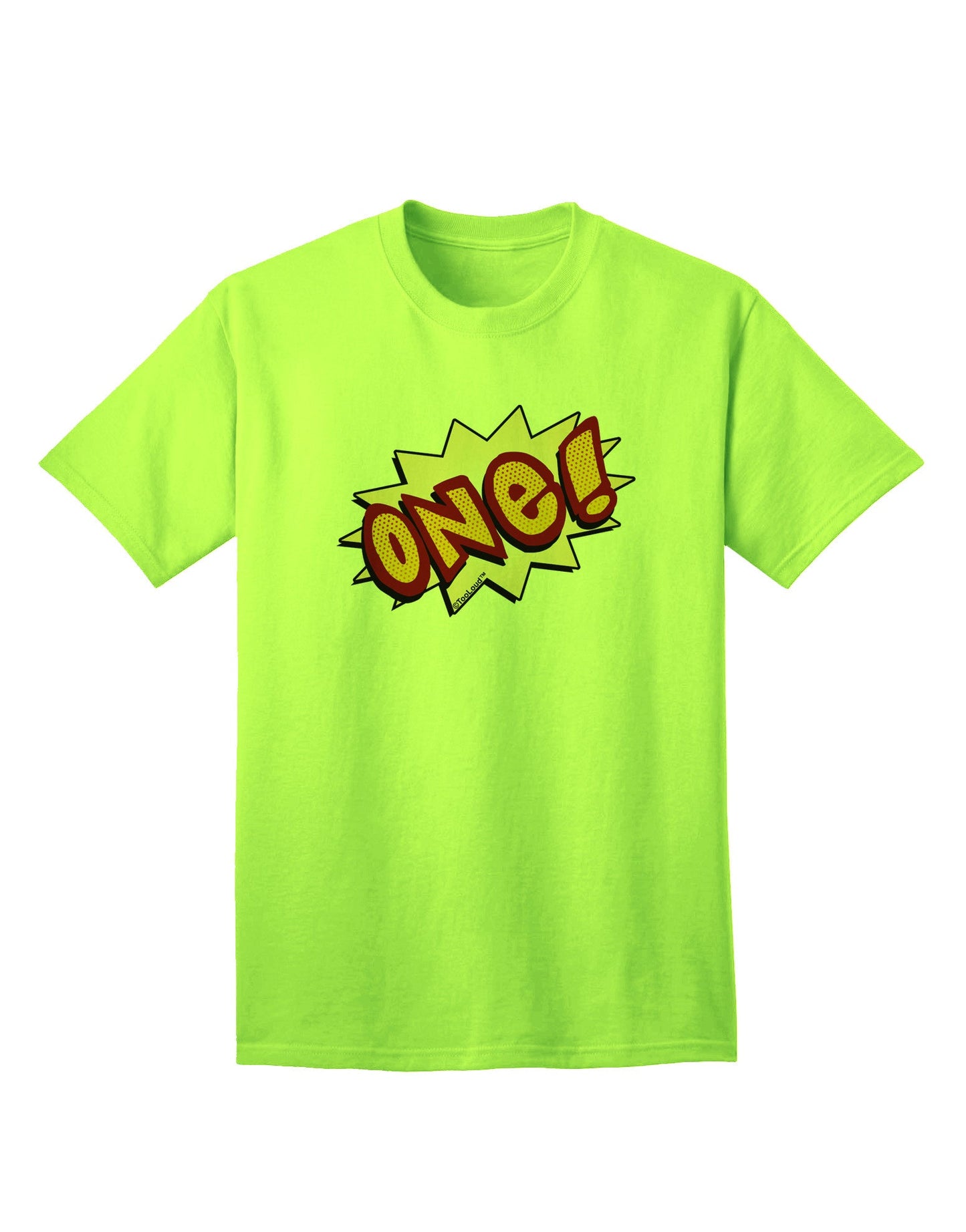 Onomatopoeia One: Premium Birthday T-Shirt for Adults-Mens T-shirts-TooLoud-Neon-Green-Small-Davson Sales
