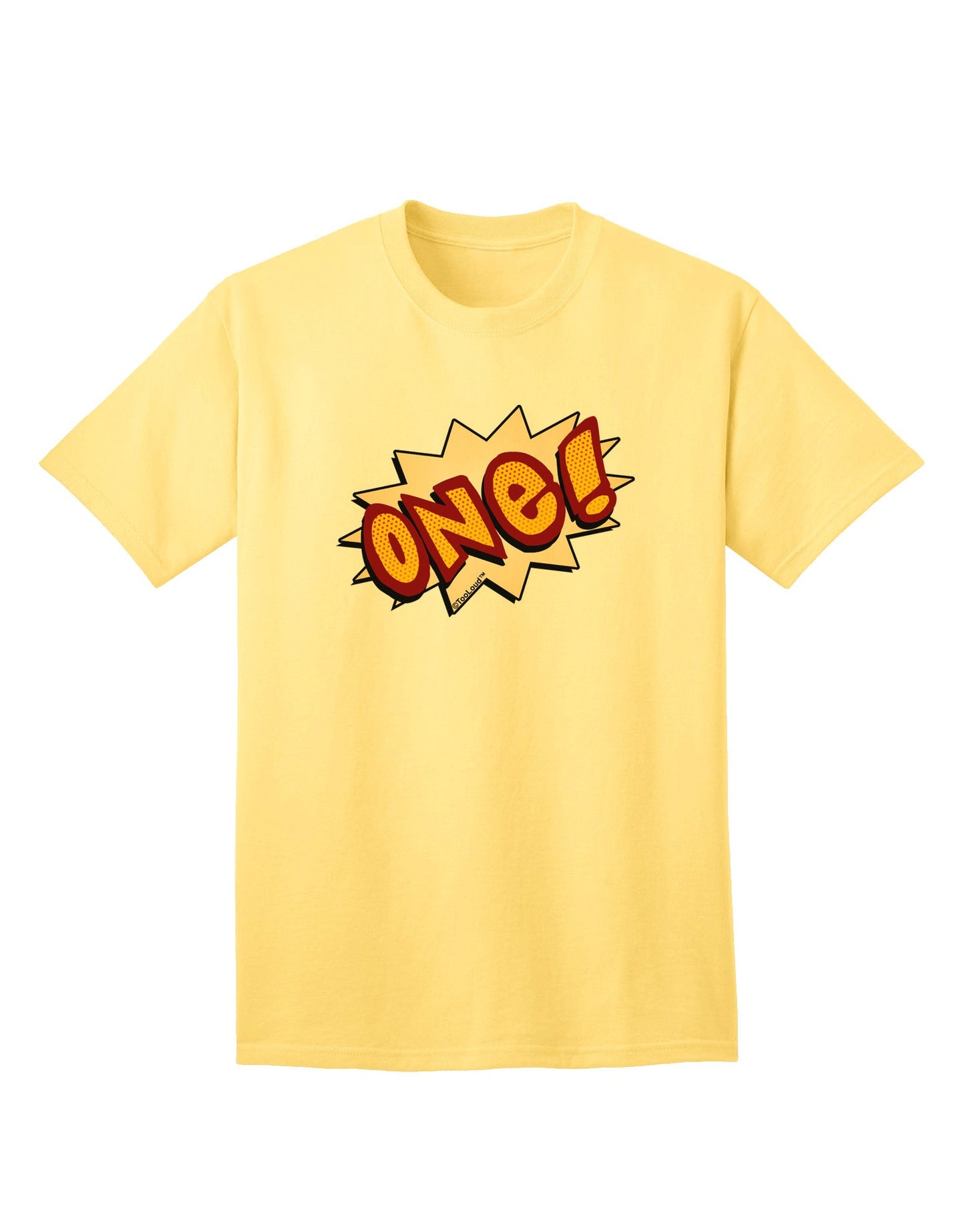 Onomatopoeia One: Premium Birthday T-Shirt for Adults-Mens T-shirts-TooLoud-Yellow-Small-Davson Sales