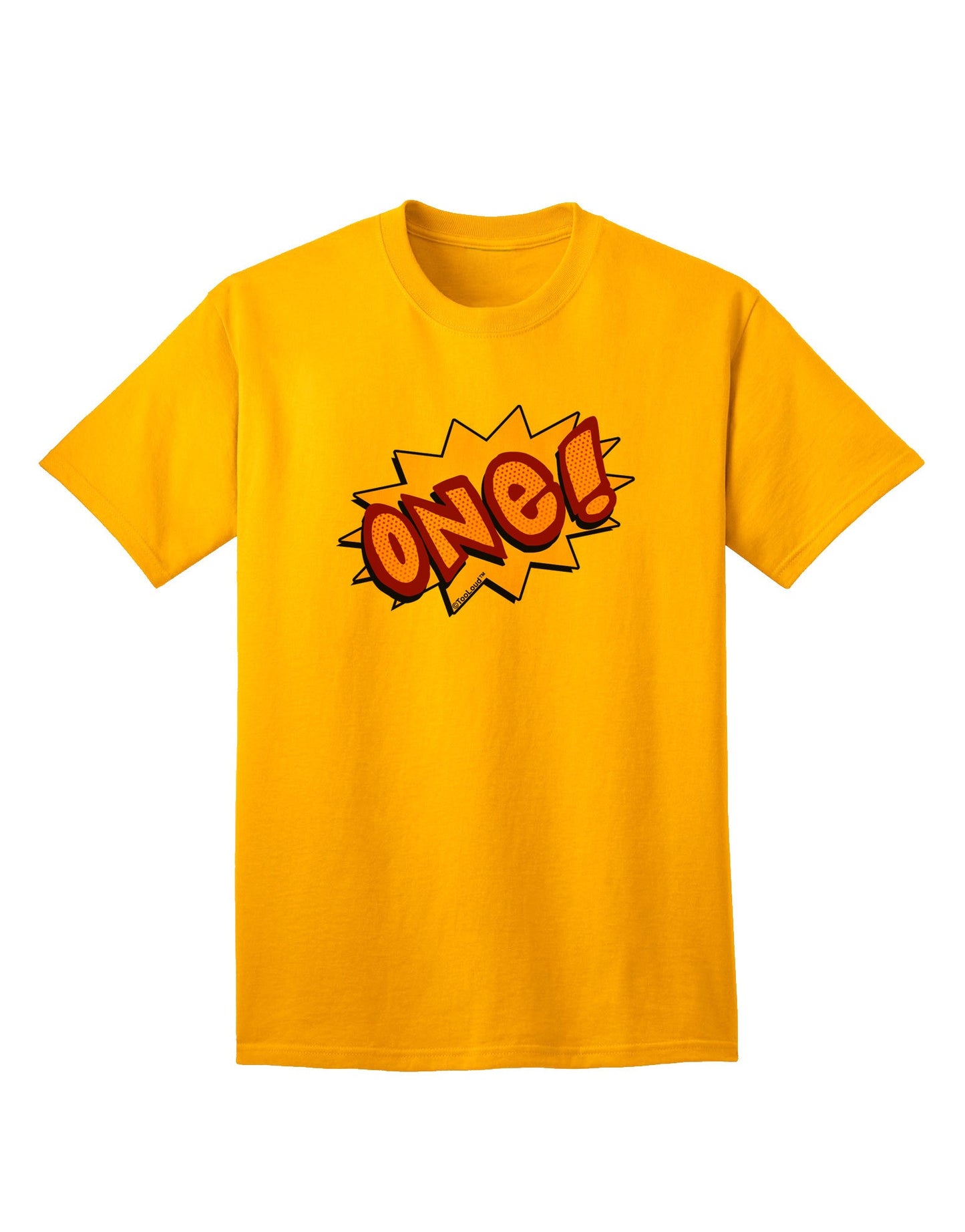 Onomatopoeia One: Premium Birthday T-Shirt for Adults-Mens T-shirts-TooLoud-Gold-Small-Davson Sales