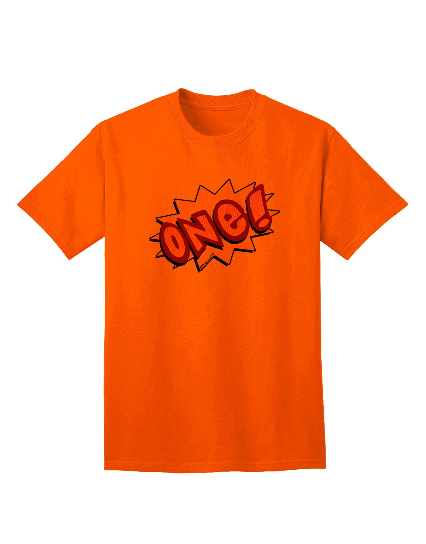 Onomatopoeia One: Premium Birthday T-Shirt for Adults-Mens T-shirts-TooLoud-Orange-Small-Davson Sales