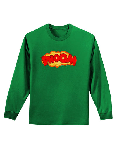 Onomatopoeia PHOOM Adult Long Sleeve Dark T-Shirt-TooLoud-Kelly-Green-Small-Davson Sales