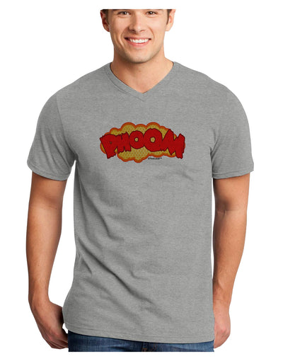 Onomatopoeia PHOOM Adult V-Neck T-shirt-Mens V-Neck T-Shirt-TooLoud-HeatherGray-Small-Davson Sales