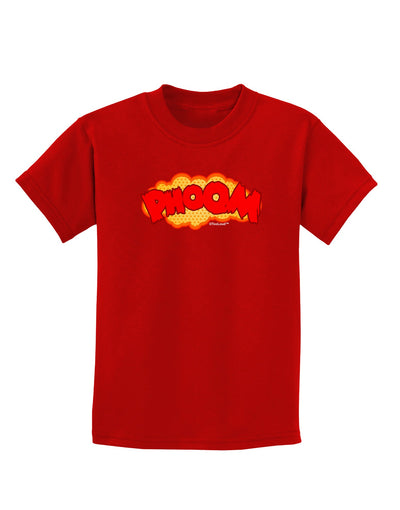 Onomatopoeia PHOOM Childrens Dark T-Shirt-Childrens T-Shirt-TooLoud-Red-X-Small-Davson Sales