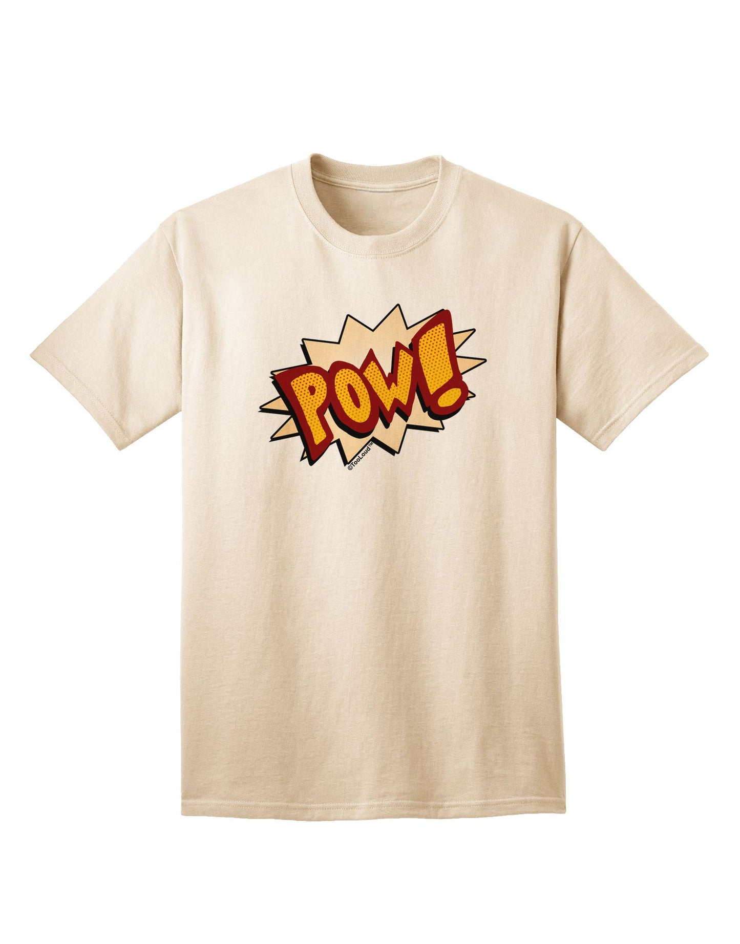 Onomatopoeia POW Adult T-Shirt-Mens T-Shirt-TooLoud-Natural-Small-Davson Sales