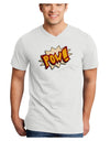 Onomatopoeia POW Adult V-Neck T-shirt-Mens V-Neck T-Shirt-TooLoud-White-Small-Davson Sales