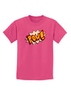 Onomatopoeia POW Childrens Dark T-Shirt-Childrens T-Shirt-TooLoud-Sangria-X-Small-Davson Sales