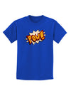 Onomatopoeia POW Childrens Dark T-Shirt-Childrens T-Shirt-TooLoud-Royal-Blue-X-Small-Davson Sales