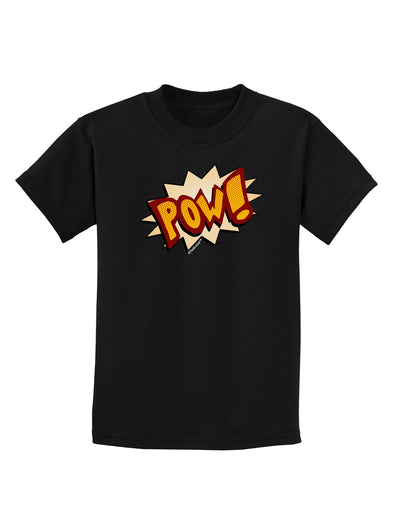 Onomatopoeia POW Childrens Dark T-Shirt-Childrens T-Shirt-TooLoud-Black-X-Small-Davson Sales