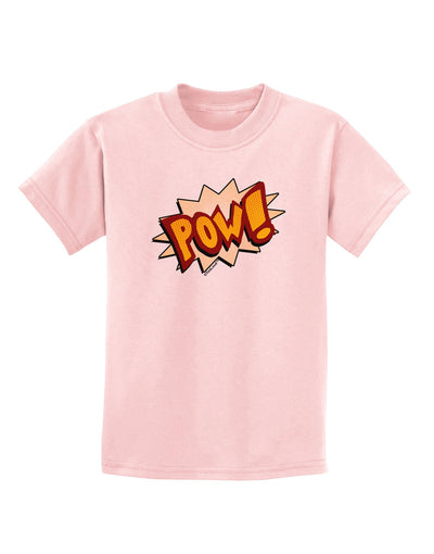 Onomatopoeia POW Childrens T-Shirt-Childrens T-Shirt-TooLoud-PalePink-X-Small-Davson Sales
