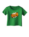 Onomatopoeia POW Infant T-Shirt Dark-Infant T-Shirt-TooLoud-Clover-Green-06-Months-Davson Sales