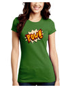 Onomatopoeia POW Juniors Crew Dark T-Shirt-T-Shirts Juniors Tops-TooLoud-Kiwi-Green-Juniors Fitted Small-Davson Sales